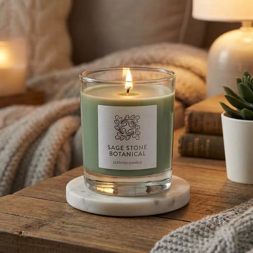 White Oak & Sage Scented Candle